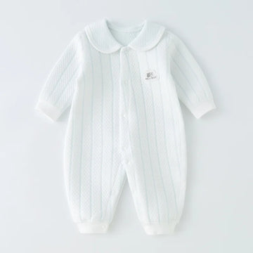 Striped Cotton Spring Rompers for Newborn Girls