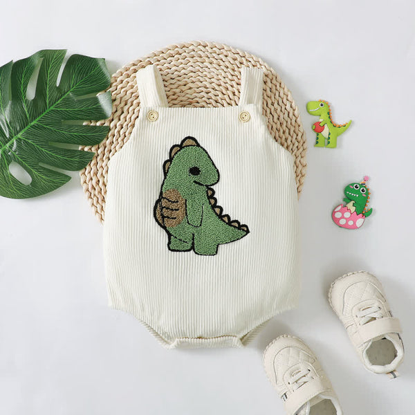 Baby Embroidered Dinosaur Corduroy Bodysuit