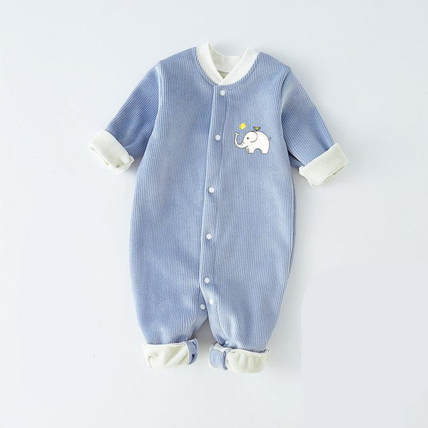 Baby Fleece Lined Cute Animal Romper