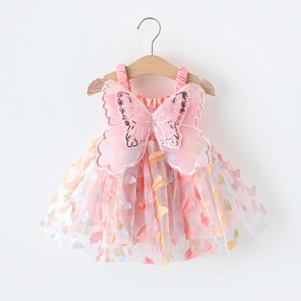 Baby Butterfly Tulle Slip Dress