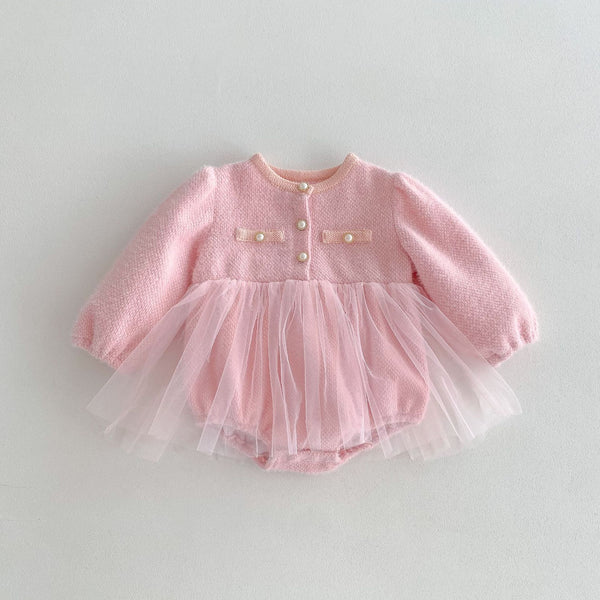 Baby Girl Mesh Skirted Bodysuit