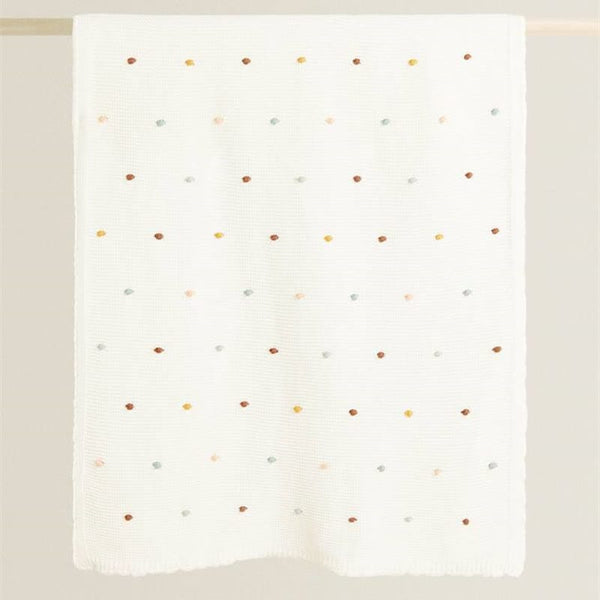 Baby Mira Knitted Multicolor Dots Blanket