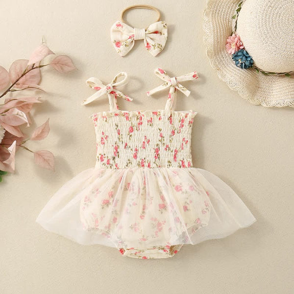 Baby Flower Bodysuit with Headband