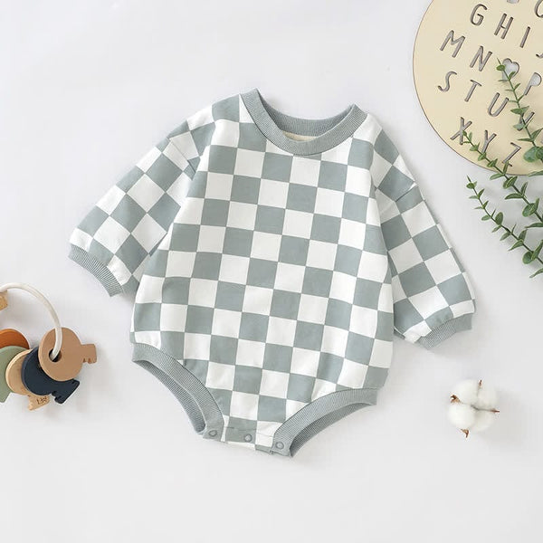 Baby Checkerboard Cotton Bodysuit