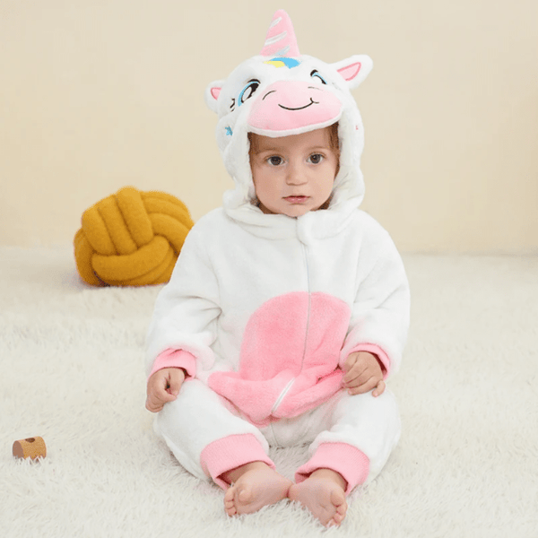 Baby Mira Cozy Critters™ Unicorn Hooded Winter Jumpsuit