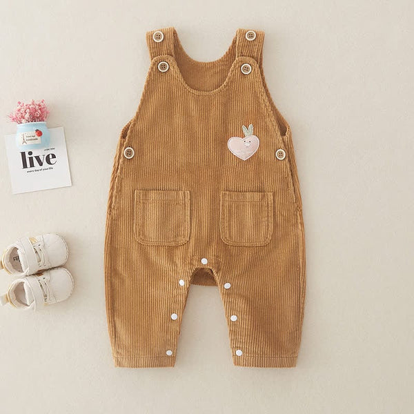 Baby Heart Corduroy Lovely Overalls