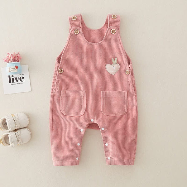 Baby Heart Corduroy Lovely Overalls