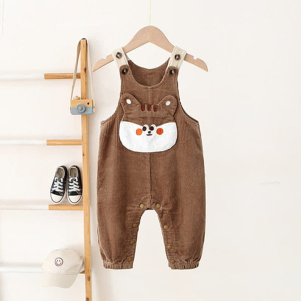 Baby Lovely Tiger Corduroy Overalls