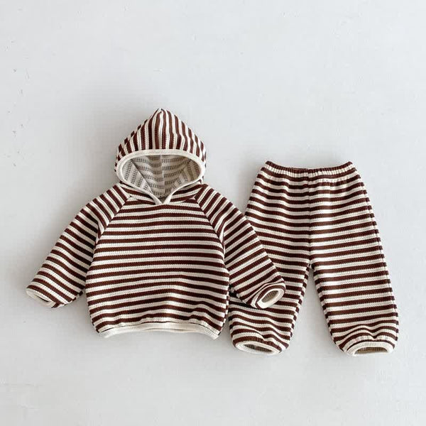 Baby Mira 2-Piece Striped Hooded Tracksuit Set for Kids