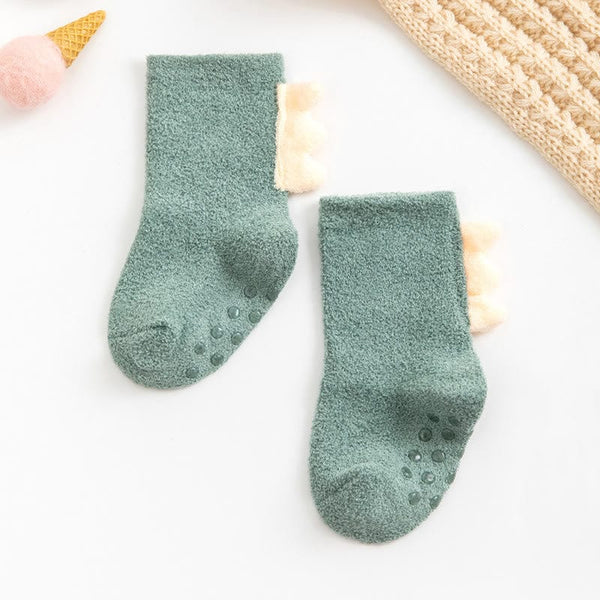 Baby Dino Thermal Plush Socks