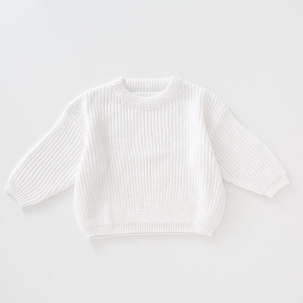 Baby Knitted Solid Color Casual Sweater