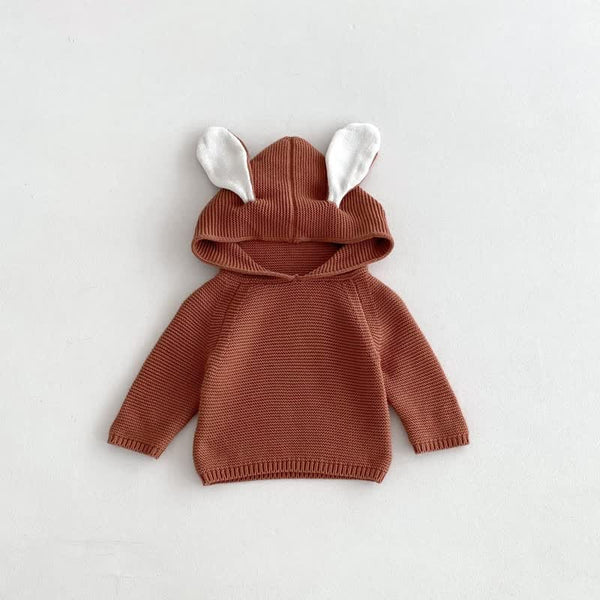 Baby Mira Baby Bunny Hooded Knitted Sweater