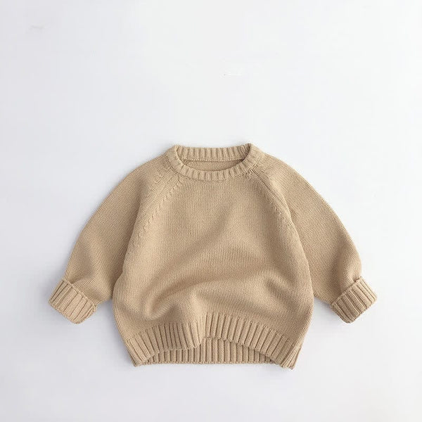 Toddler Solid Color Loose Relax Sweater