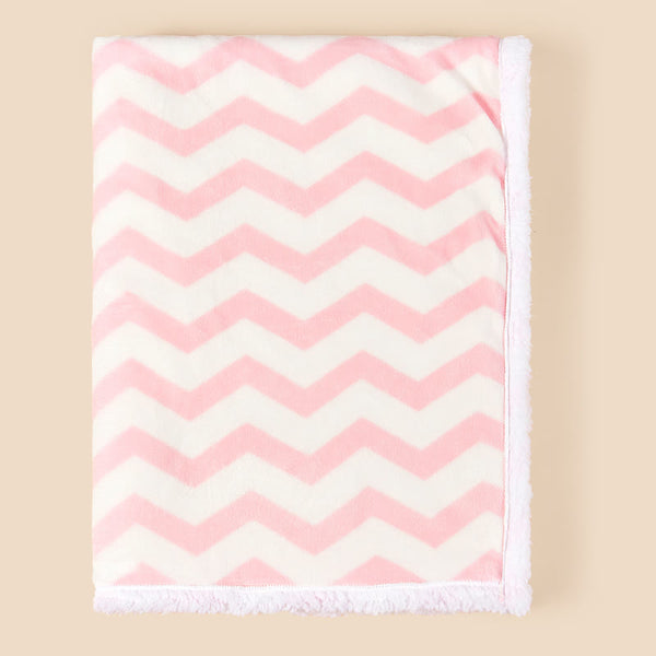 Baby Mira Geometric Coral Fleece Blanket